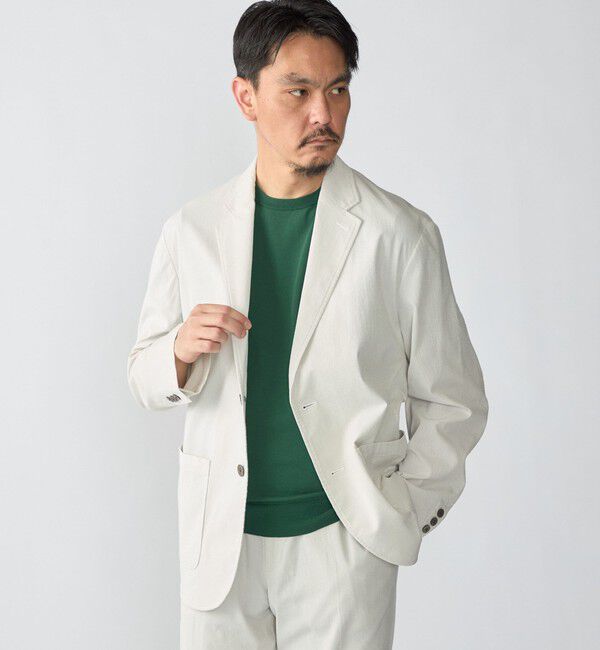 SHIPS「SHIPS:〈接触冷感〉 ICE COTTON クルーネック ショート スリーブ ニット Tシャツ」|ニット・セーター|