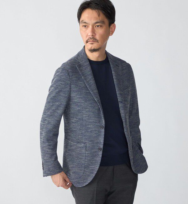 SHIPS「SHIPS:〈接触冷感〉 ICE COTTON クルーネック ショート スリーブ ニット Tシャツ」|ニット・セーター|