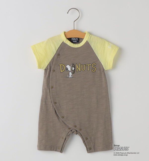 SHIPS KIDS「SHIPS KIDS:70～80cm /PEANUTS スヌーピー プリント ロンパース」|ロンパース|クリーム
