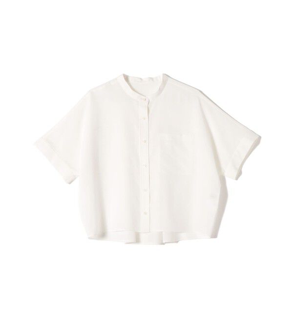 SHIPS for women「【実力派ベーシック】〈接触冷感/洗濯機可能〉SUUSUU バンドカラー 半袖 シャツ」|シャツ・ブラウス|