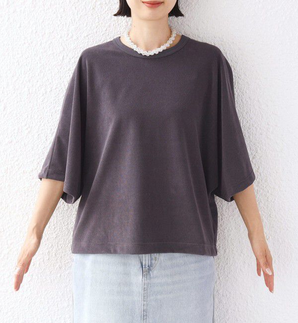 SHIPS for women「【実力派ベーシック】〈接触冷感/UVカット〉マイクロ パイル ドルマンスリーブ プルオーバー」|Tシャツ・カットソー|