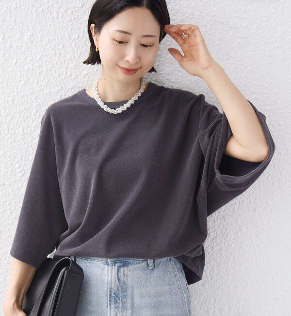 SHIPS for women「【実力派ベーシック】〈接触冷感/UVカット〉マイクロ パイル ドルマンスリーブ プルオーバー」|Tシャツ・カットソー|