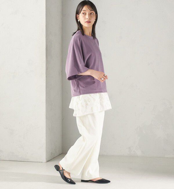 SHIPS for women「【実力派ベーシック】〈接触冷感/UVカット〉マイクロ パイル ドルマンスリーブ プルオーバー」|Tシャツ・カットソー|