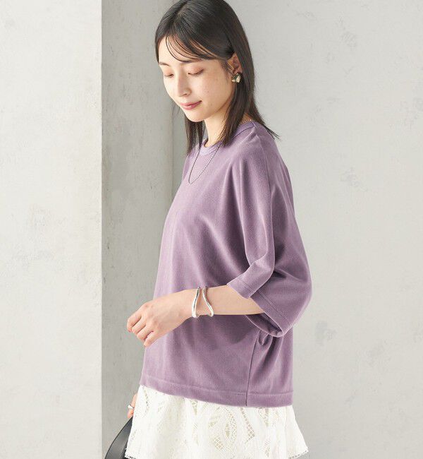 SHIPS for women「【実力派ベーシック】〈接触冷感/UVカット〉マイクロ パイル ドルマンスリーブ プルオーバー」|Tシャツ・カットソー|