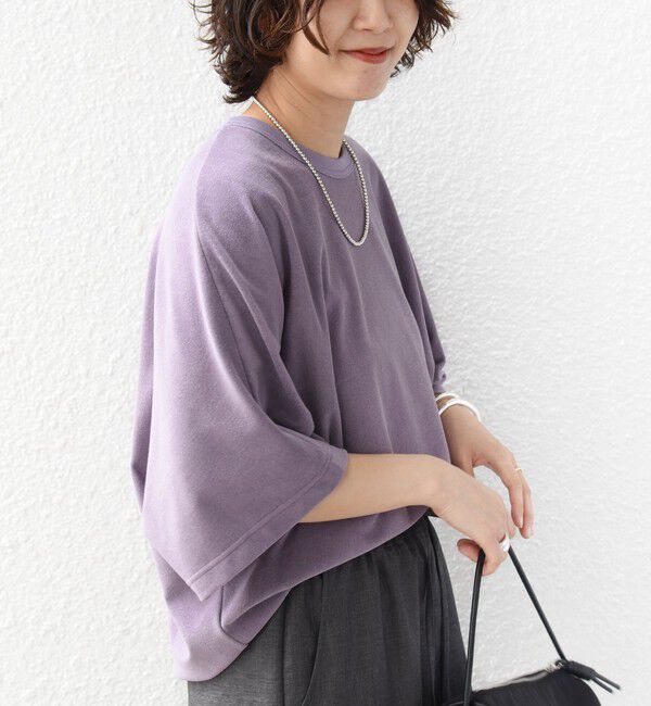 SHIPS for women「【実力派ベーシック】〈接触冷感/UVカット〉マイクロ パイル ドルマンスリーブ プルオーバー」|Tシャツ・カットソー|