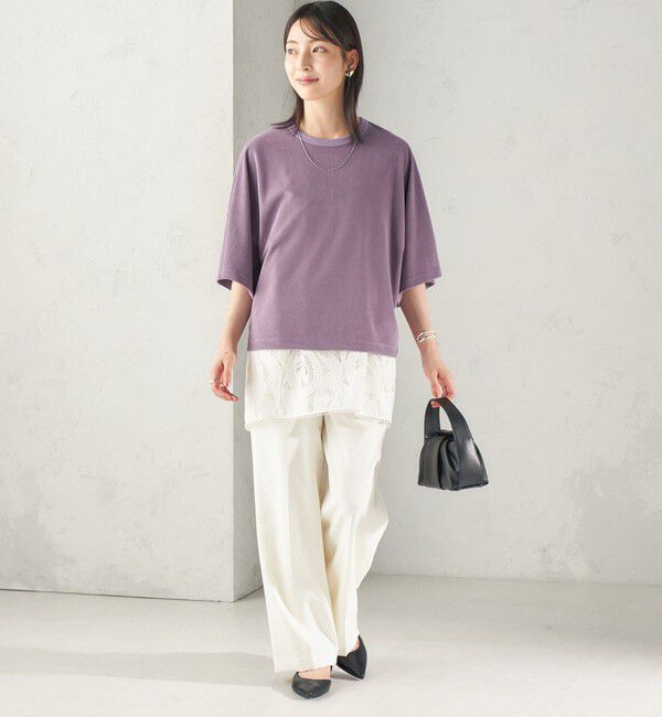 SHIPS for women「【実力派ベーシック】〈接触冷感/UVカット〉マイクロ パイル ドルマンスリーブ プルオーバー」|Tシャツ・カットソー|