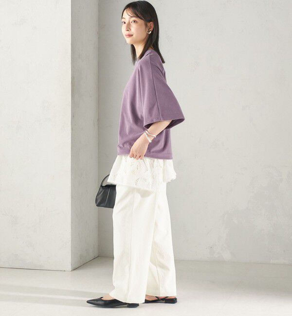 SHIPS for women「【実力派ベーシック】〈接触冷感/UVカット〉マイクロ パイル ドルマンスリーブ プルオーバー」|Tシャツ・カットソー|