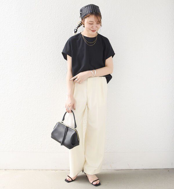 SHIPS for women「〈接触冷感/UVカット/吸水速乾〉ジョーゼット サイド タック フォルム スリーブ プルオーバー」|Tシャツ・カットソー|