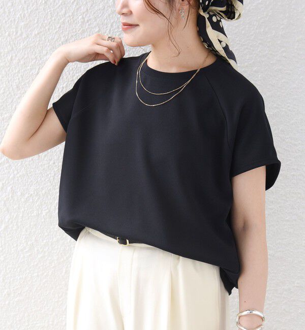 SHIPS for women「〈接触冷感/UVカット/吸水速乾〉ジョーゼット サイド タック フォルム スリーブ プルオーバー」|Tシャツ・カットソー|