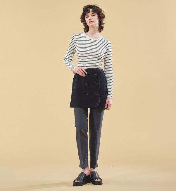 DES PRES「コットンアセテートリブ クルーネックプルオーバー」|ニット・セーター|