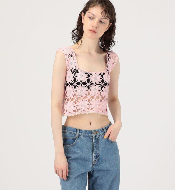 TOMORROWLAND BUYING WEAR「MOZHDEH MATIN FLOWER LACE TOP」|ベスト・ジレ|