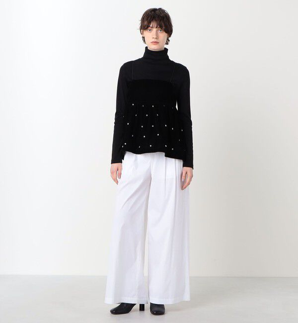 TOMORROWLAND BUYING WEAR「【別注】ne Quittez pas BLACK  VELBET PEARL トップス」|キャミソール|