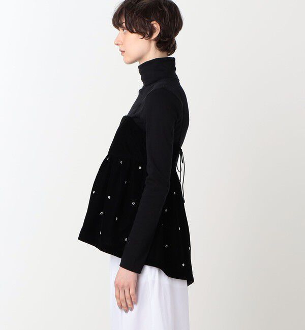 TOMORROWLAND BUYING WEAR「【別注】ne Quittez pas BLACK  VELBET PEARL トップス」|キャミソール|