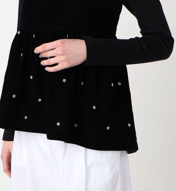 TOMORROWLAND BUYING WEAR「【別注】ne Quittez pas BLACK  VELBET PEARL トップス」|キャミソール|