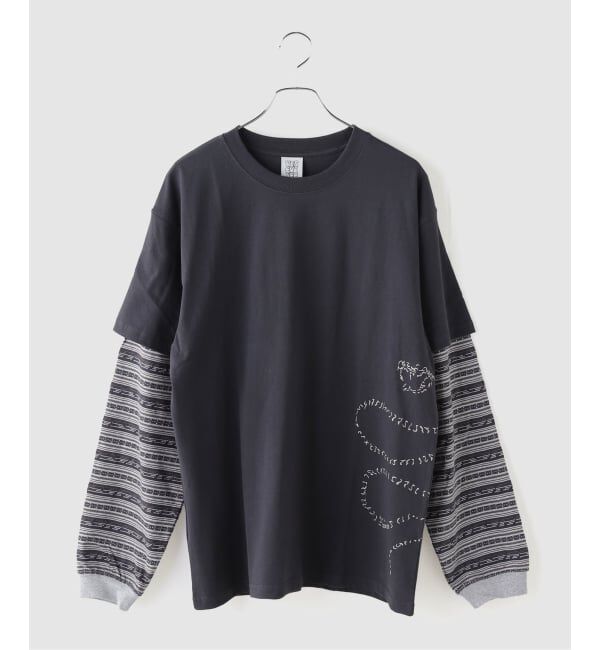 JOINT WORKS「YESEYESEE / イエスアイシー Y.E.S Jacquard Stripe Layerd」|Tシャツ・カットソー|グレー