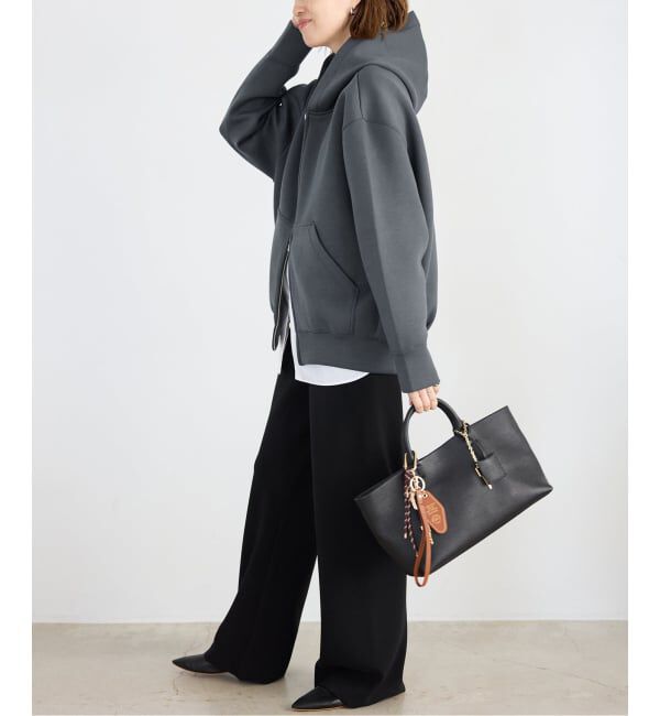 SLOBE IENA「《店舗・WEB限定カラー有り/シルバージップ/追加》ボリュームジップアップフーディー」|パーカー|