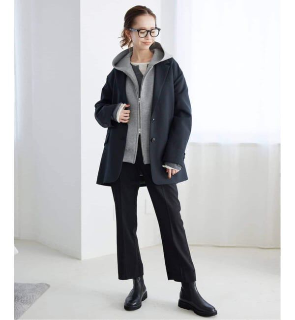 SLOBE IENA「《店舗・WEB限定カラー有り/シルバージップ/追加》ボリュームジップアップフーディー」|パーカー|