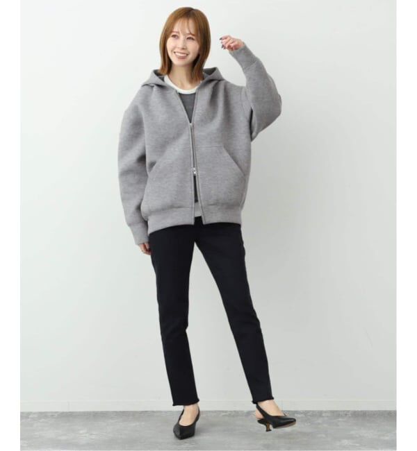 SLOBE IENA「《店舗・WEB限定カラー有り/シルバージップ/追加》ボリュームジップアップフーディー」|パーカー|