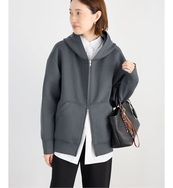 SLOBE IENA「《店舗・WEB限定カラー有り/シルバージップ/追加》ボリュームジップアップフーディー」|パーカー|