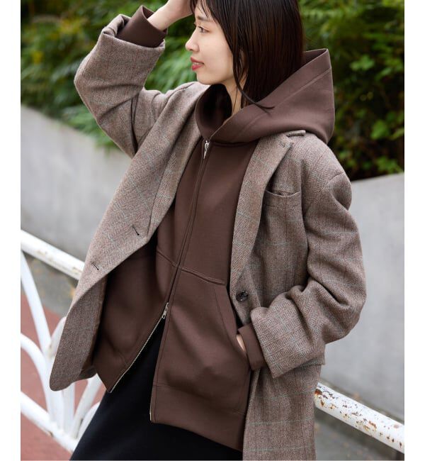 SLOBE IENA「《店舗・WEB限定カラー有り/シルバージップ/追加》ボリュームジップアップフーディー」|パーカー|
