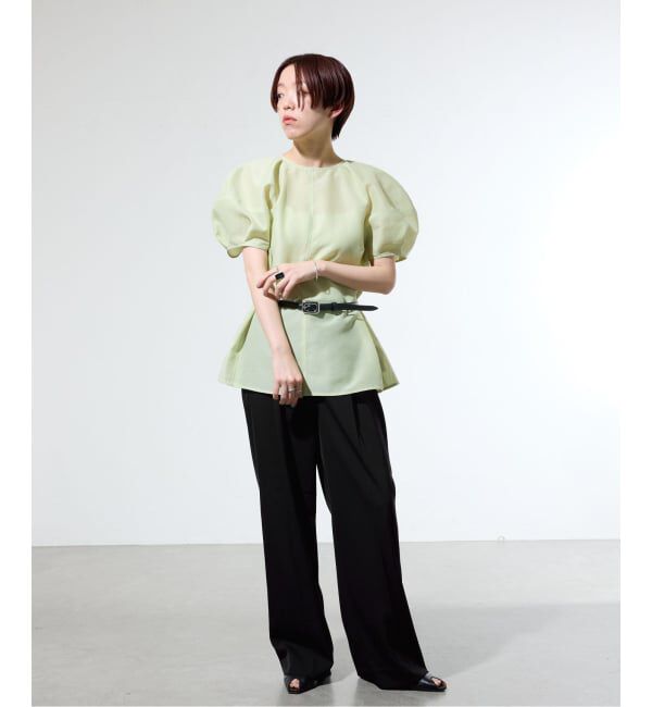 IENA「《一部カラー店舗限定》ライトツイルセミワイドパンツ」|その他|