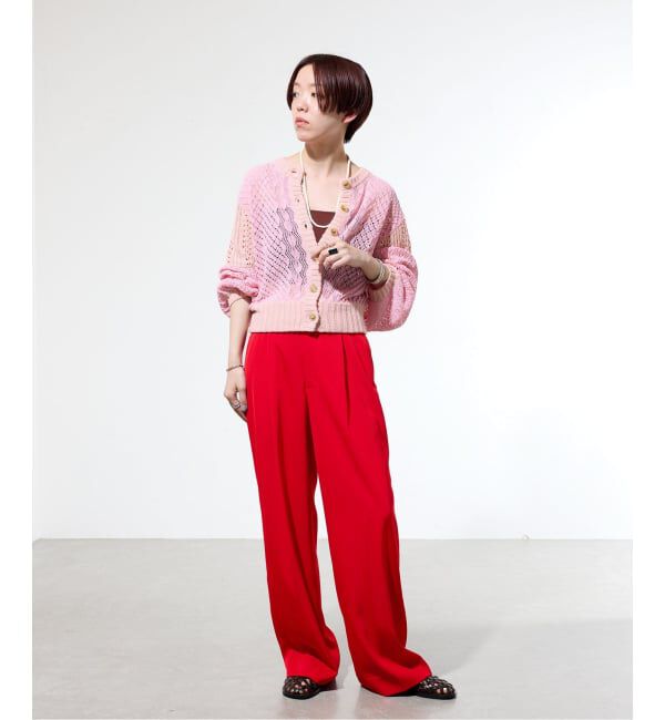 IENA「《一部カラー店舗限定》ライトツイルセミワイドパンツ」|その他|