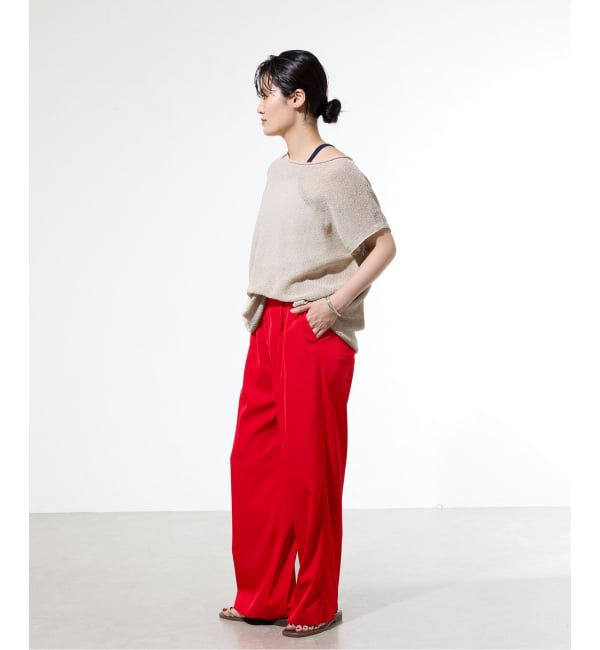 IENA「《一部カラー店舗限定》ライトツイルセミワイドパンツ」|その他|