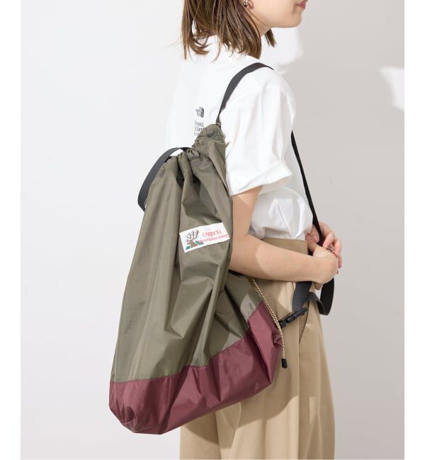 SLOBE IENA「CARIBOU MOUNTAINEERING SLOBE別注 巾着ショルダーバッグ」|ショルダー・メッセンジャー|