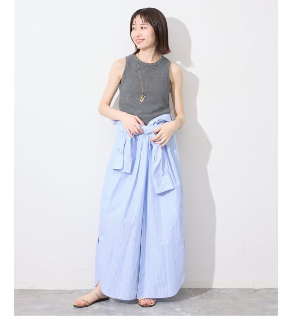 SLOBE IENA「《シリーズあり》コットンリブアメリカンスリーブ」|タンクトップ|