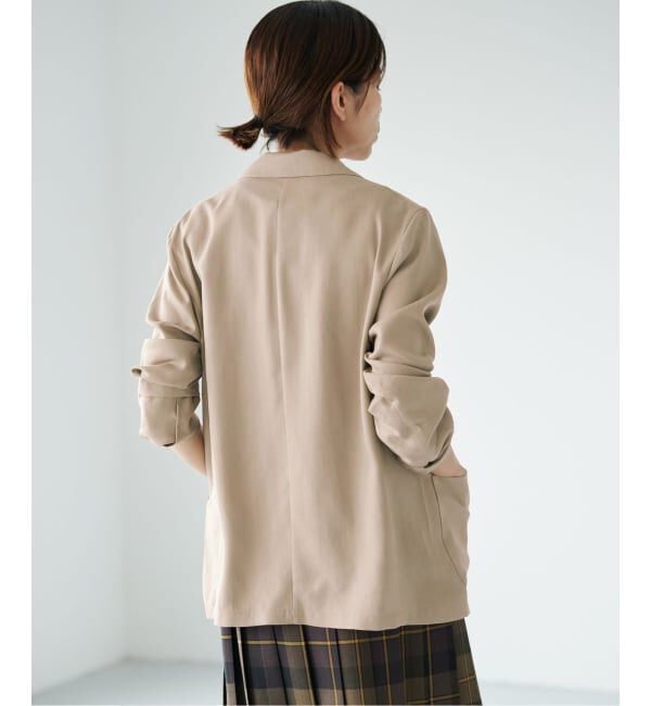 IENA「《予約/接触冷感/手洗い可/セットアップ対応》テンダーツイル リラックスジャケット」|テーラードジャケット|