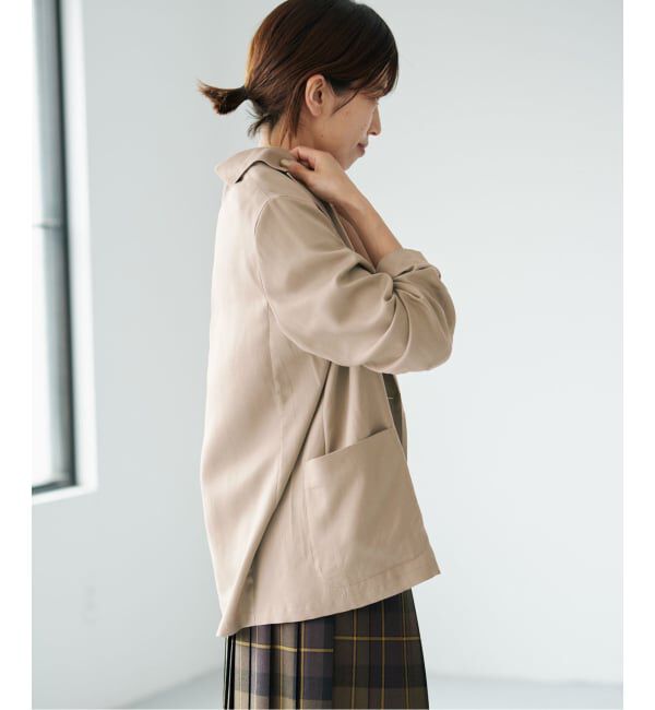 IENA「《予約/接触冷感/手洗い可/セットアップ対応》テンダーツイル リラックスジャケット」|テーラードジャケット|