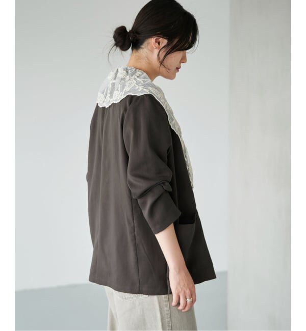 IENA「《予約/接触冷感/手洗い可/セットアップ対応》テンダーツイル リラックスジャケット」|テーラードジャケット|
