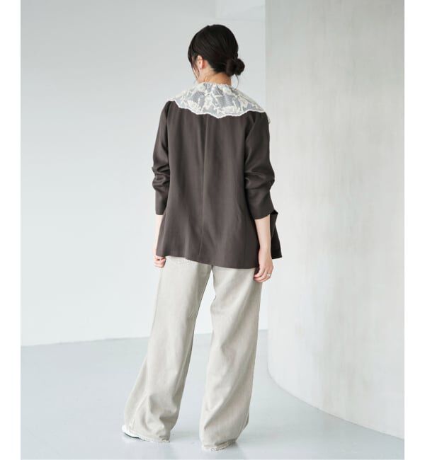 IENA「《予約/接触冷感/手洗い可/セットアップ対応》テンダーツイル リラックスジャケット」|テーラードジャケット|