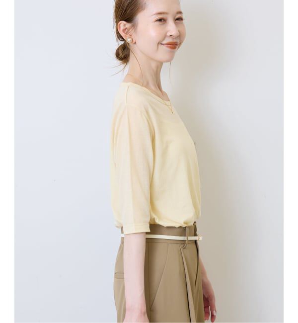 SLOBE IENA「《追加》シアー天竺5分袖Tシャツ」|Tシャツ・カットソー|