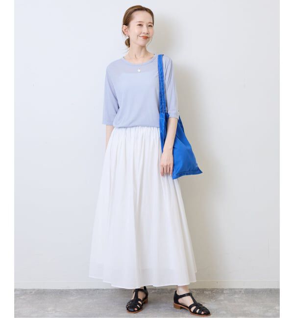 SLOBE IENA「《追加》シアー天竺5分袖Tシャツ」|Tシャツ・カットソー|