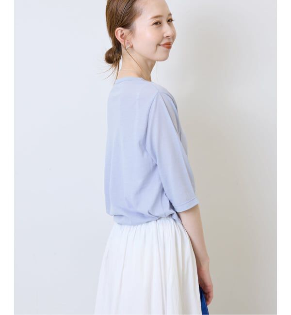 SLOBE IENA「《追加》シアー天竺5分袖Tシャツ」|Tシャツ・カットソー|