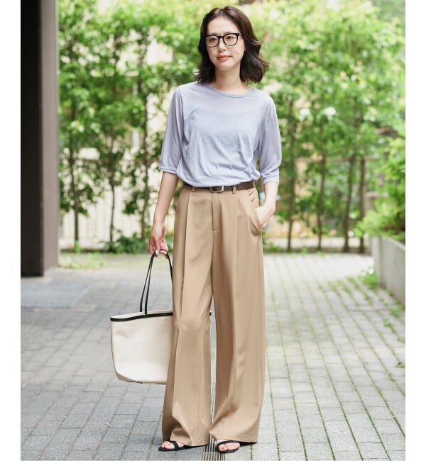 SLOBE IENA「《追加》シアー天竺5分袖Tシャツ」|Tシャツ・カットソー|