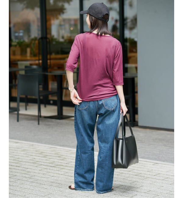 SLOBE IENA「《追加》シアー天竺5分袖Tシャツ」|Tシャツ・カットソー|