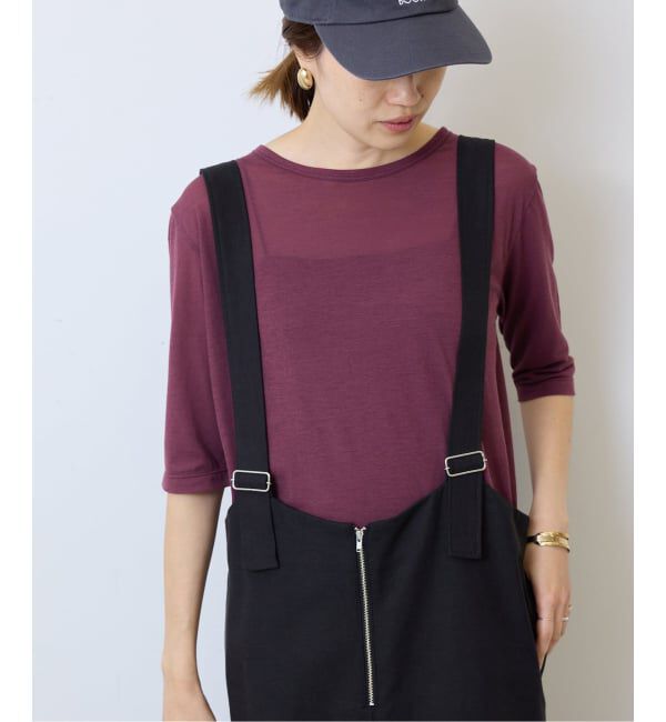 SLOBE IENA「《追加》シアー天竺5分袖Tシャツ」|Tシャツ・カットソー|