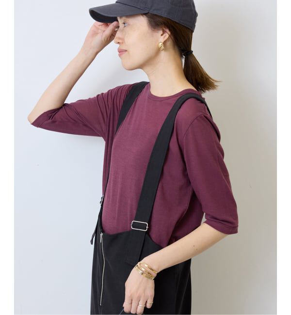 SLOBE IENA「《追加》シアー天竺5分袖Tシャツ」|Tシャツ・カットソー|