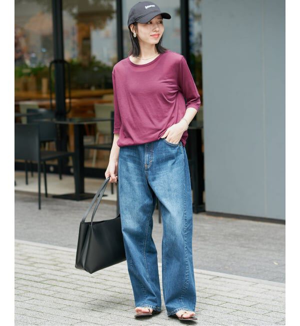 SLOBE IENA「《追加》シアー天竺5分袖Tシャツ」|Tシャツ・カットソー|