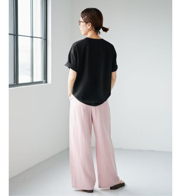 IENA「ウォッシャブルファインコットンニットTシャツ」|ニット・セーター|