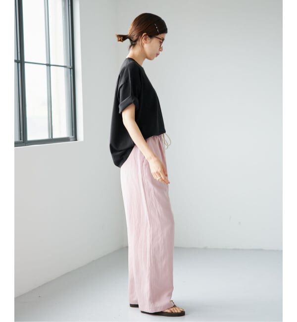 IENA「ウォッシャブルファインコットンニットTシャツ」|ニット・セーター|