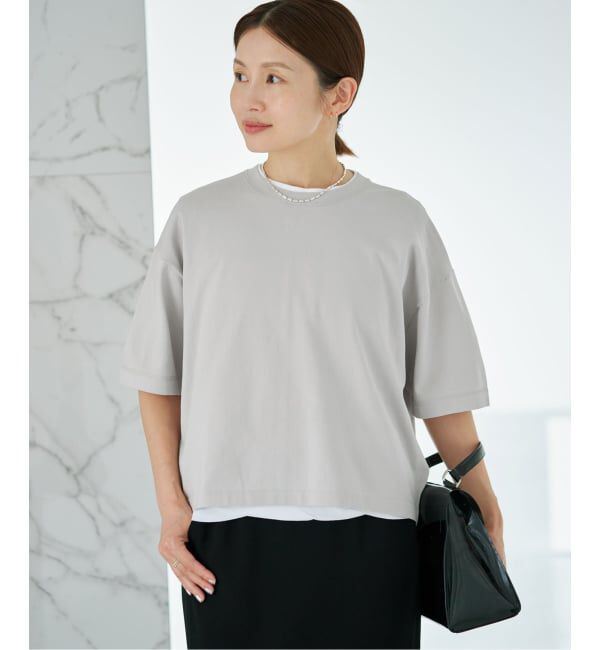 IENA「ウォッシャブルファインコットンニットTシャツ」|ニット・セーター|