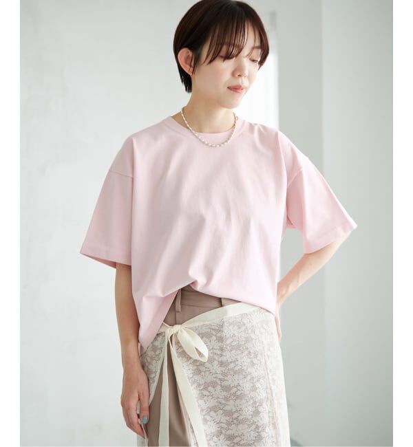 IENA「ウォッシャブルファインコットンニットTシャツ」|ニット・セーター|