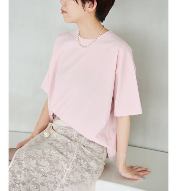 IENA「ウォッシャブルファインコットンニットTシャツ」|ニット・セーター|