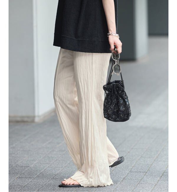 IENA「5-knot/ファイブノット CRICKLE FIN FLARE TROUSERS パンツ 5KIE-CRCL-0004」|その他|