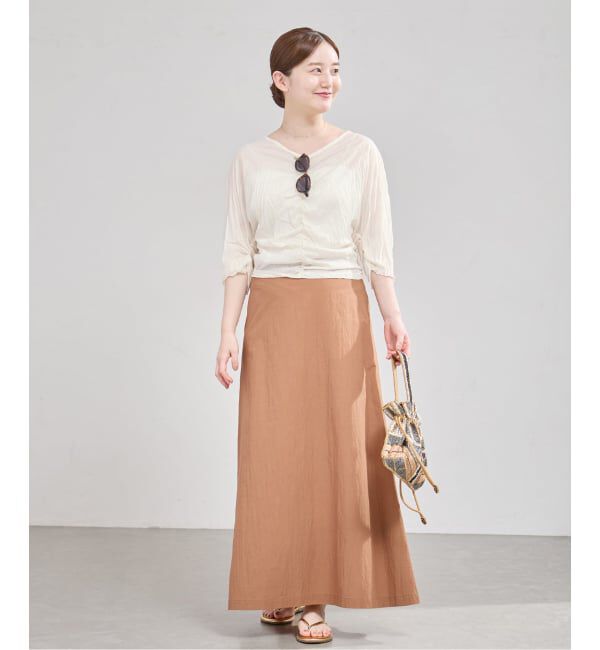 IENA「5-knot/ファイブノット CRINKLE-FIN KNOT TOPS ブラウス 5KIE-CRCL-0003」|シャツ・ブラウス|