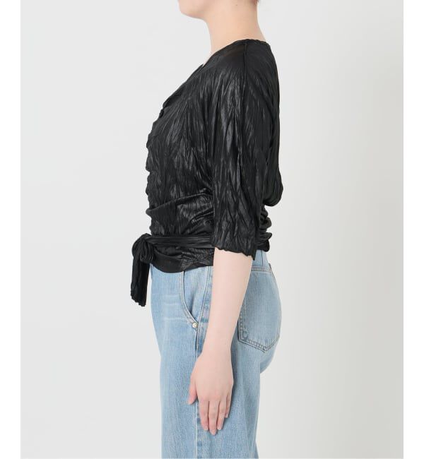 IENA「5-knot/ファイブノット CRINKLE-FIN KNOT TOPS ブラウス 5KIE-CRCL-0003」|シャツ・ブラウス|