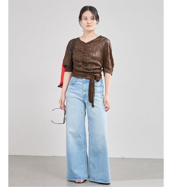 IENA「5-knot/ファイブノット CRINKLE-FIN KNOT TOPS ブラウス 5KIE-CRCL-0003」|シャツ・ブラウス|